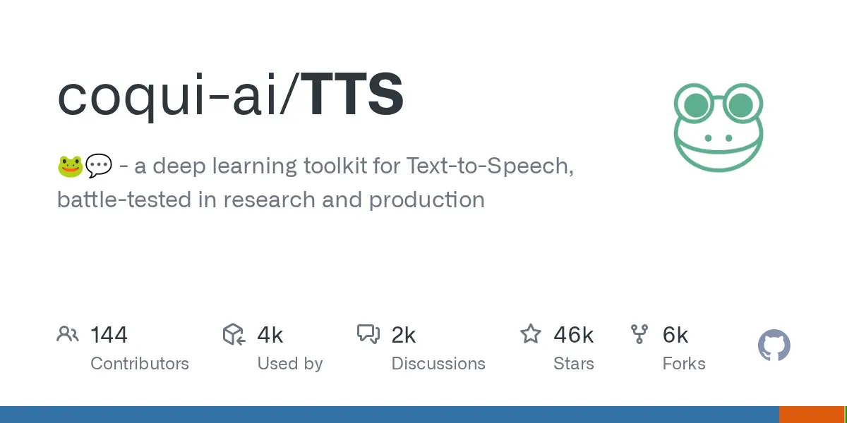 coqui-ai/TTS preview image