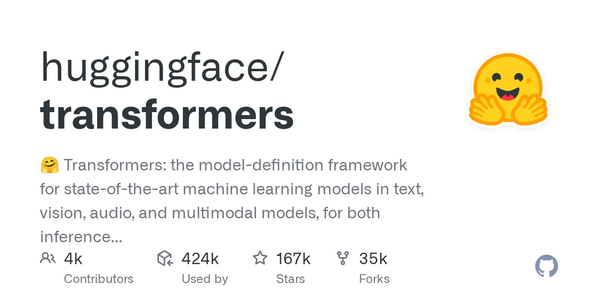 huggingface/transformers preview image