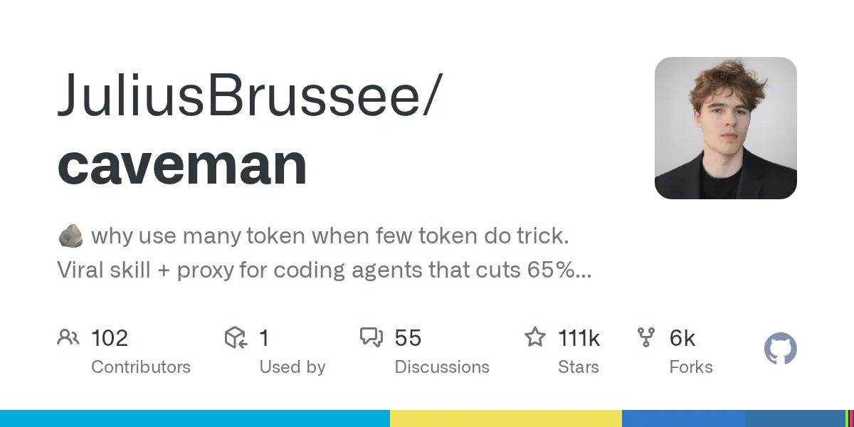 JuliusBrussee/caveman preview image